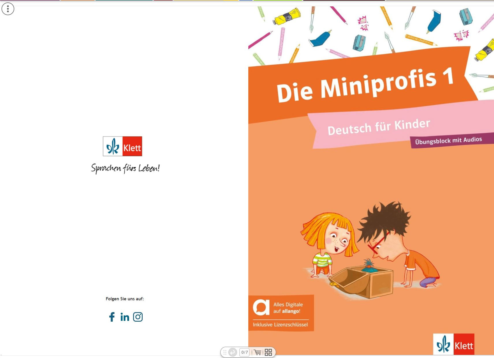 Die Miniprofis 1 Übungsblock - Hybride Ausgabe allango - mintaoldalak