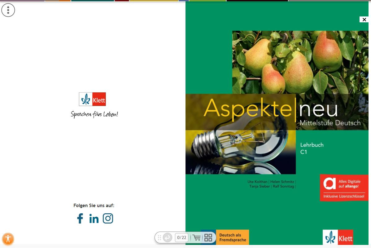 Aspekte neu C1 Lehrbuch - Hybride Ausgabe allango - mintaoldalak